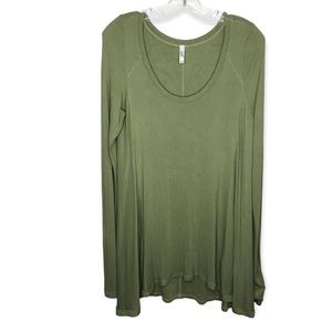 Free People Green Scoop Neck Thermal
